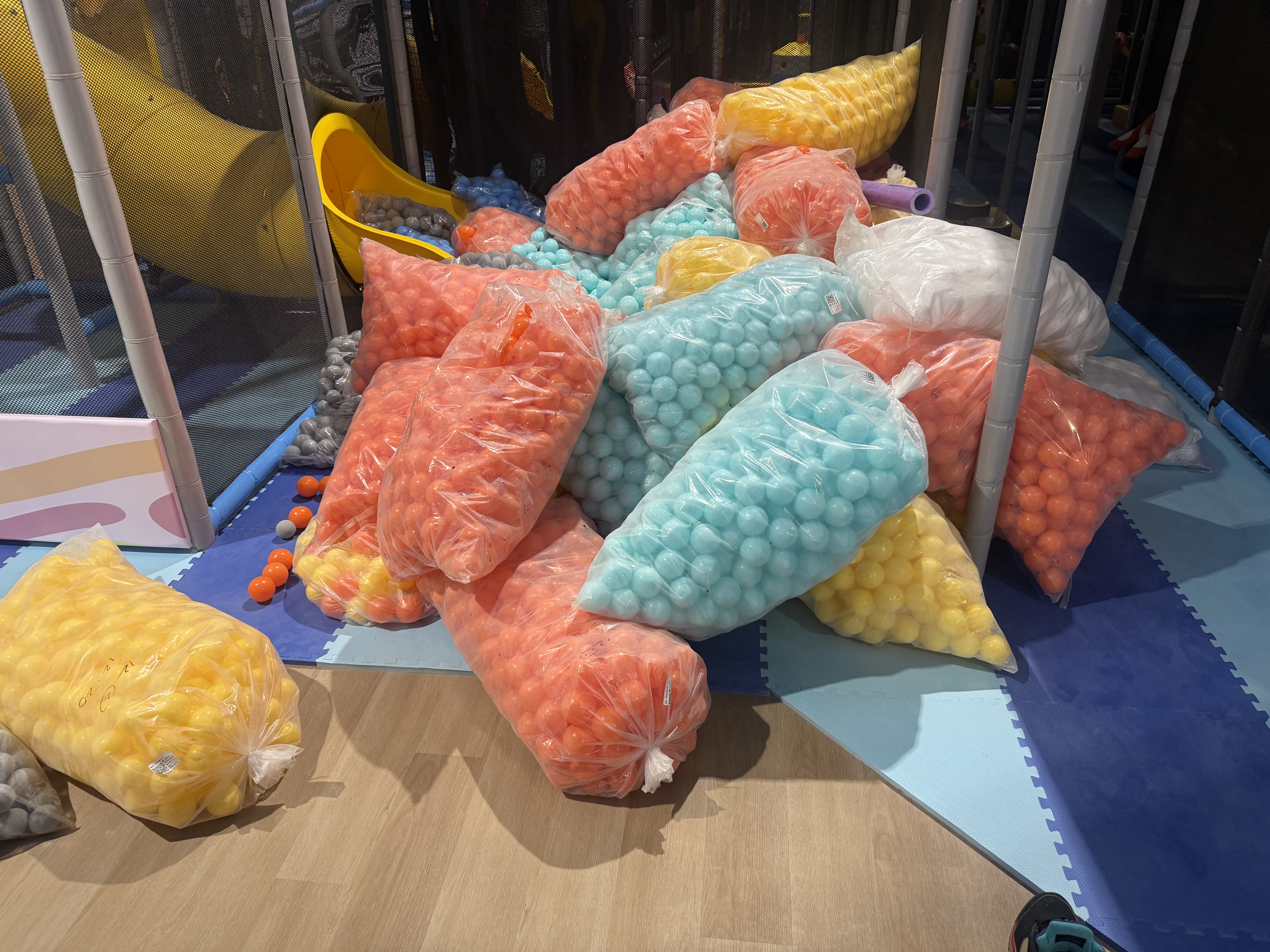 Professional cleaning team providing play center cleaning services