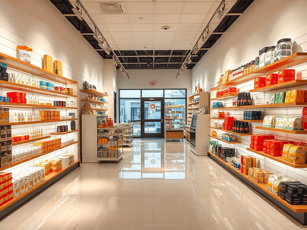 Pristine retail environment ready to welcome customers