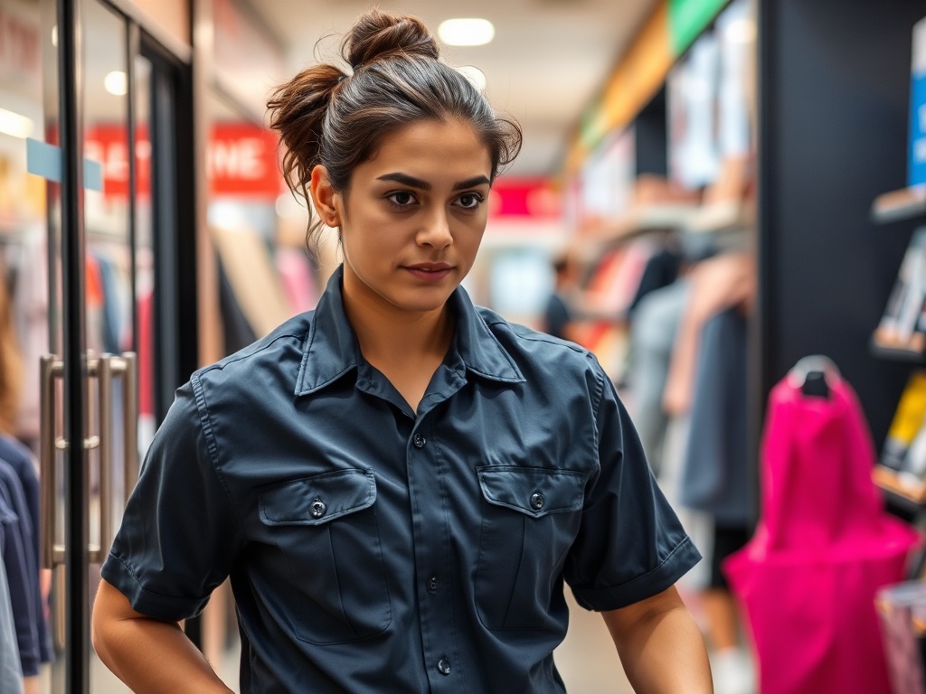 Business owner providing professional retail store cleaning services
