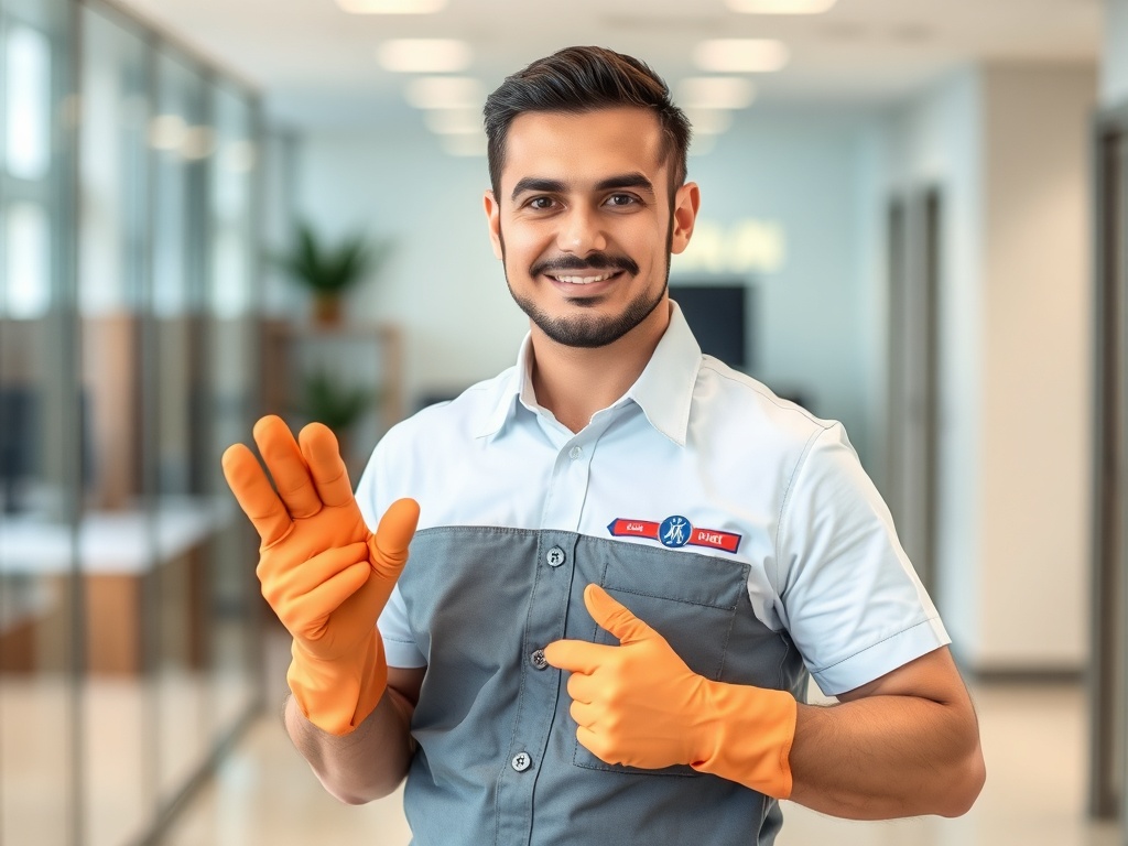 Professional cleaning team providing law office cleaning services
