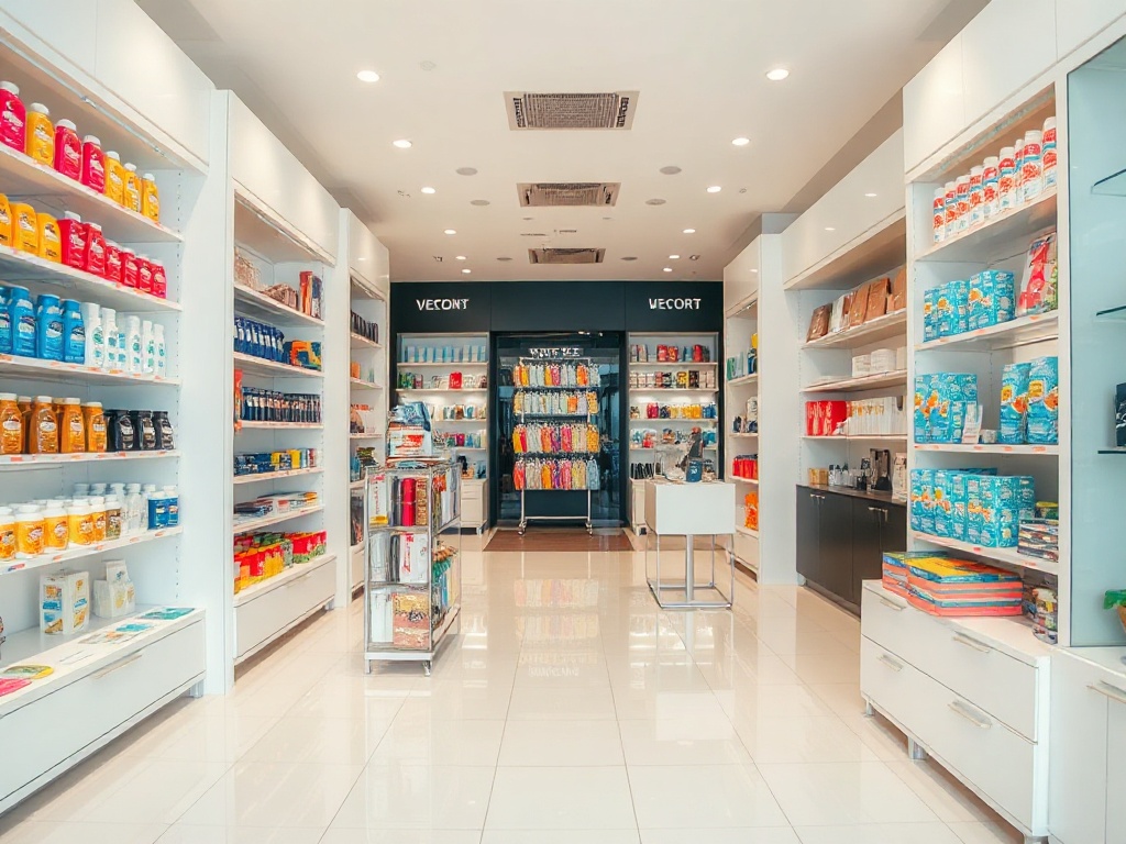 Clean retail environment ready for customers