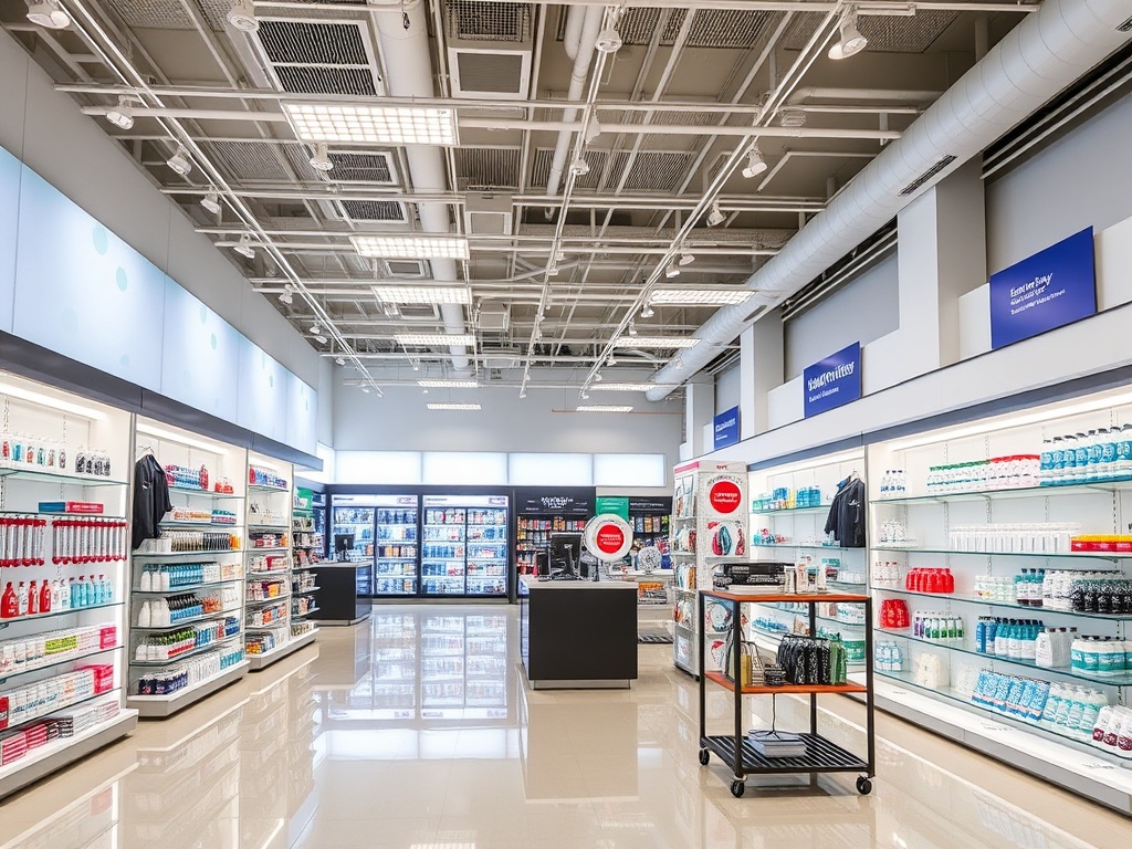 Clean retail store environment ready for customers