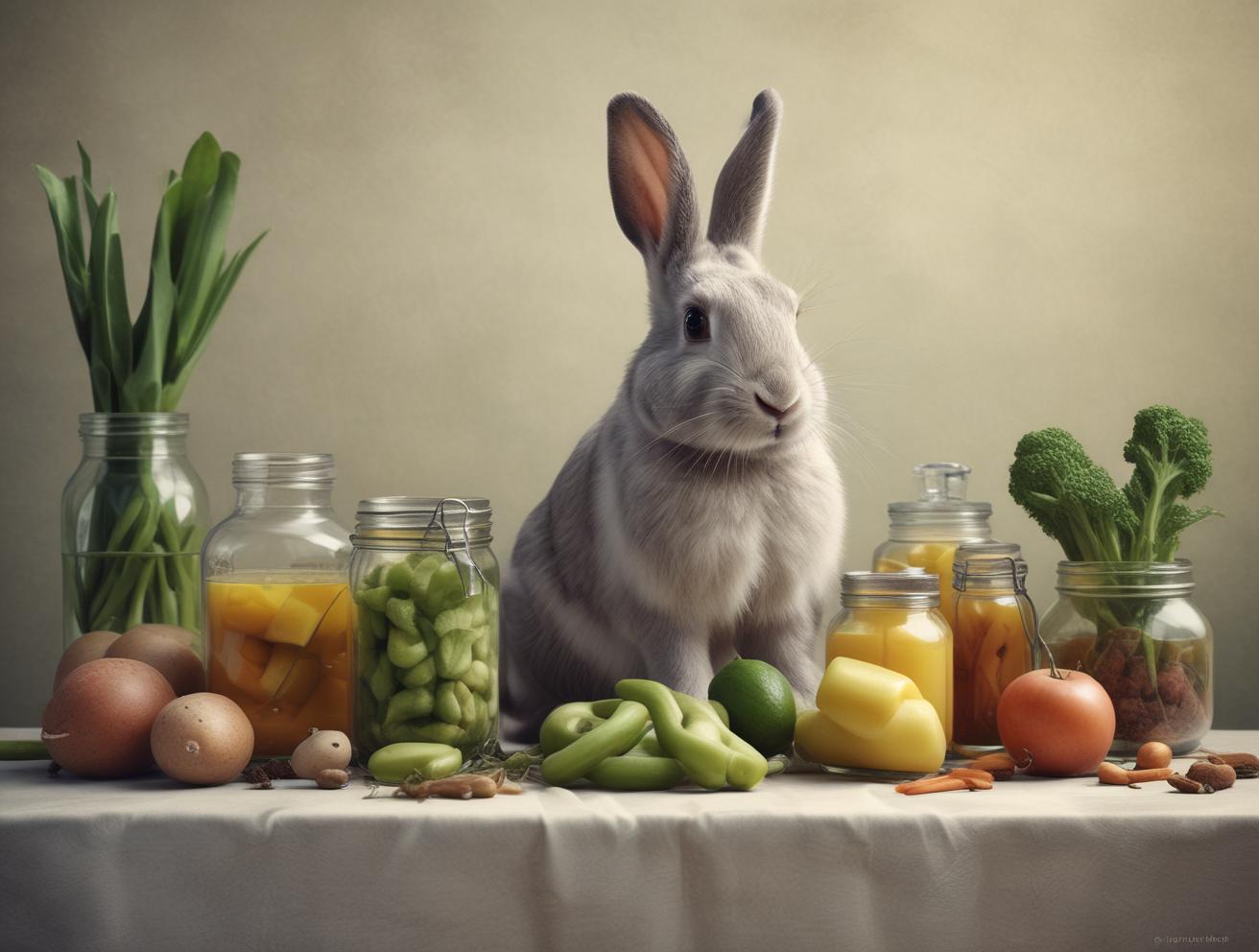 pet rabbits, homemade foods, pickles, natural oils