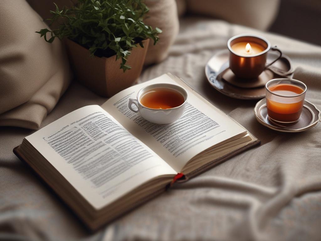 A close up shot of an open book lying on