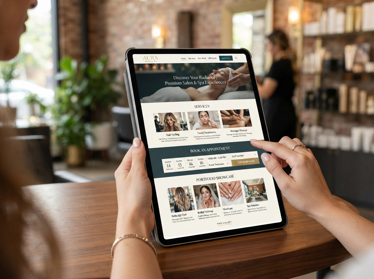 Salon website example