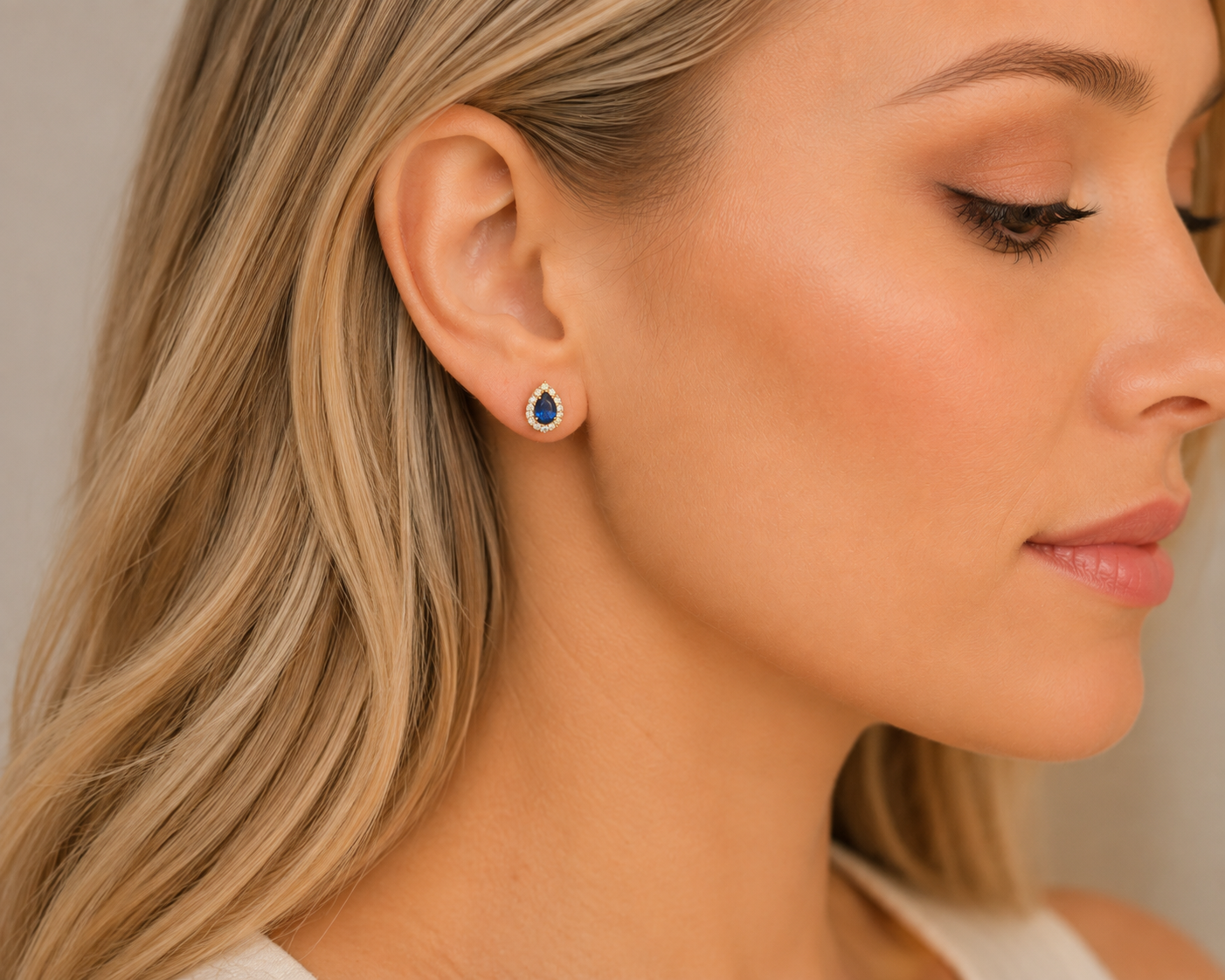 Teardrop Stud Earrings