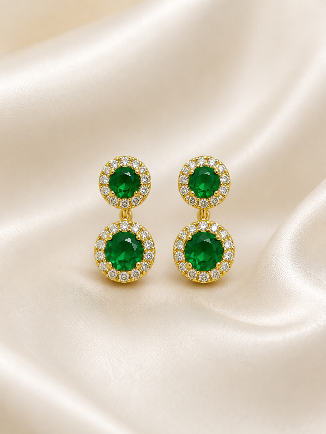 Emerald Grace Drop Earrings