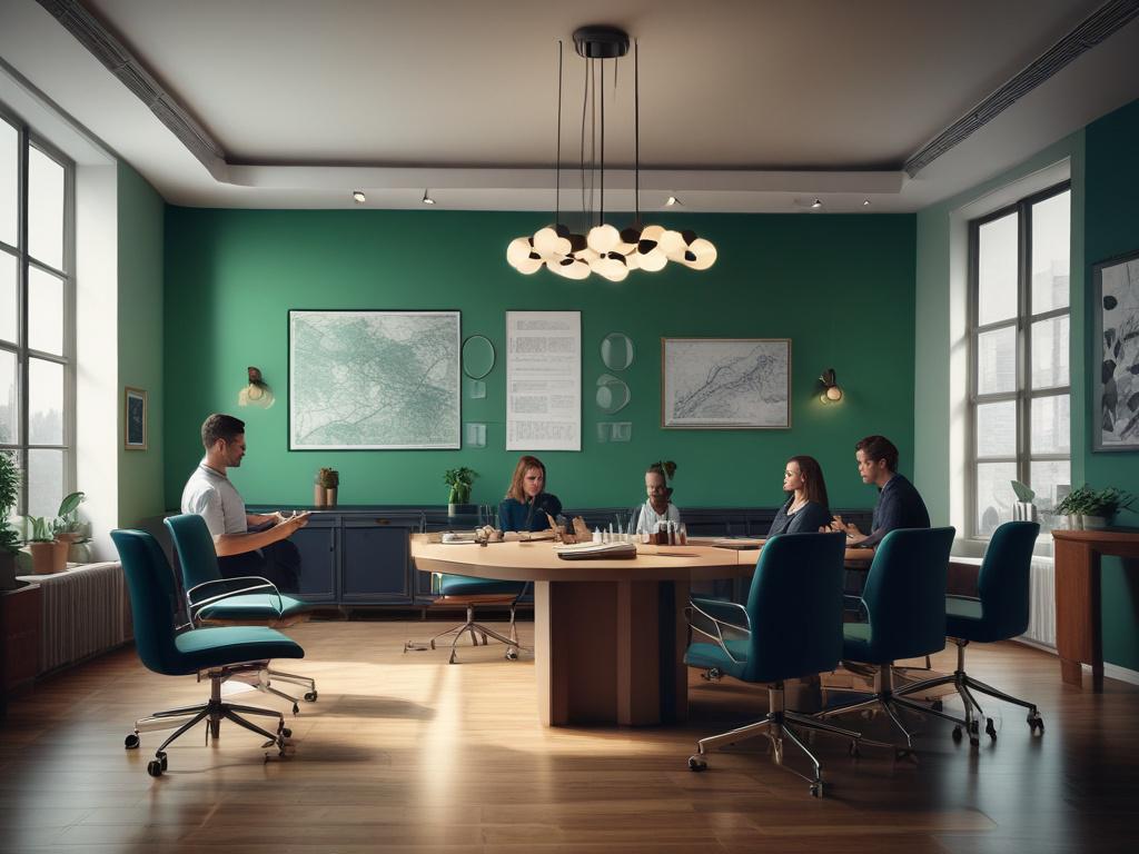 a high resolution rollout strategy planning session, featuring a team
