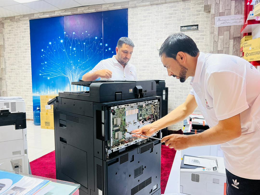 Modern professional office with Kyocera equipment