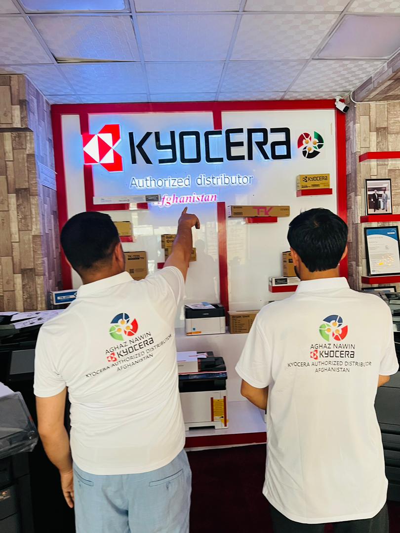 Happy business team working with office solutions