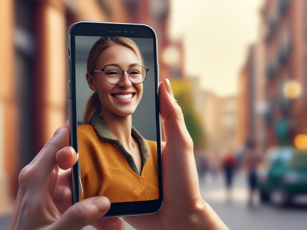 A realistic high resolution image of a satisfied user engaging