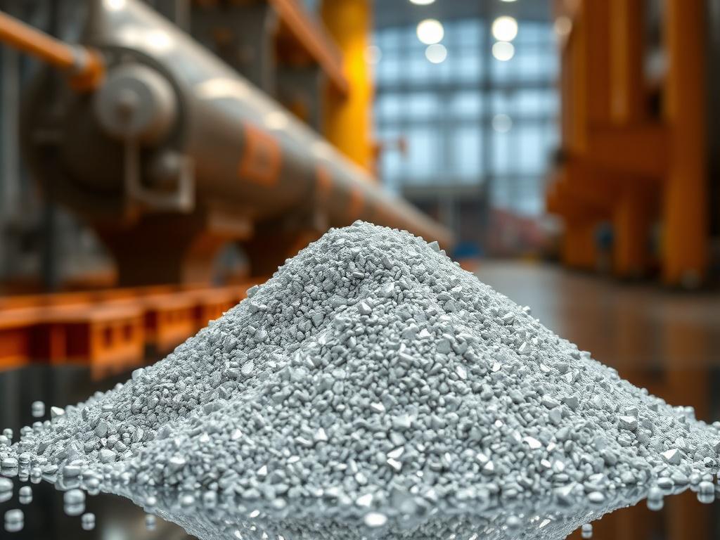 A hyper realistic close up shot of chrome concentrates in