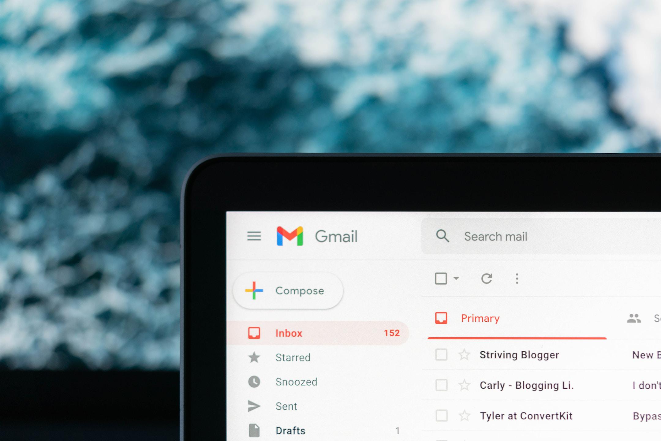 Gmail desktop app on MacBook. 