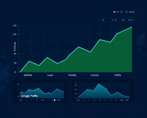 Analytics dashboard showing trending metrics
