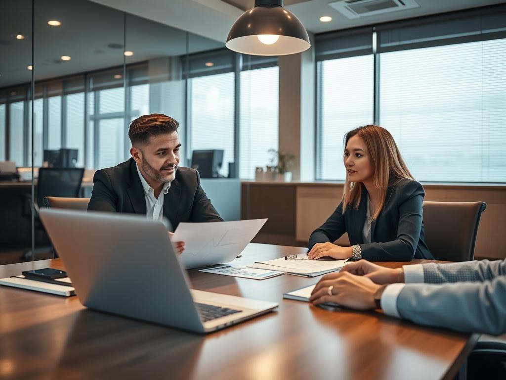 A hyper realistic close up shot of a project manager