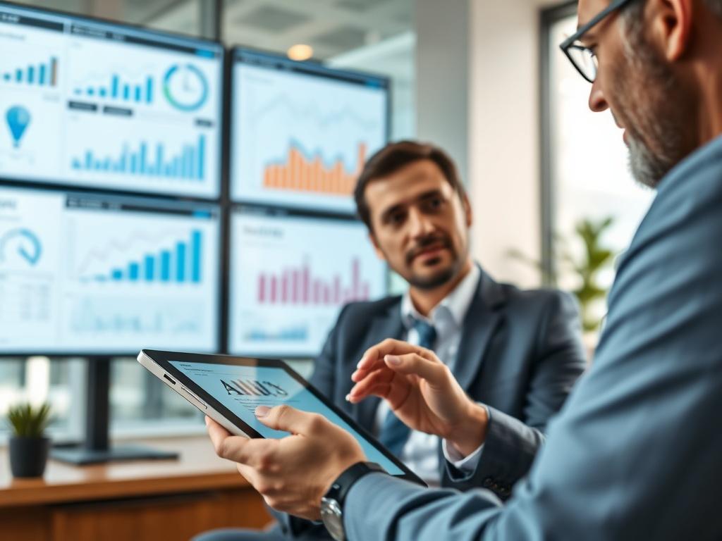 A hyper realistic close up shot of a consultant engaging