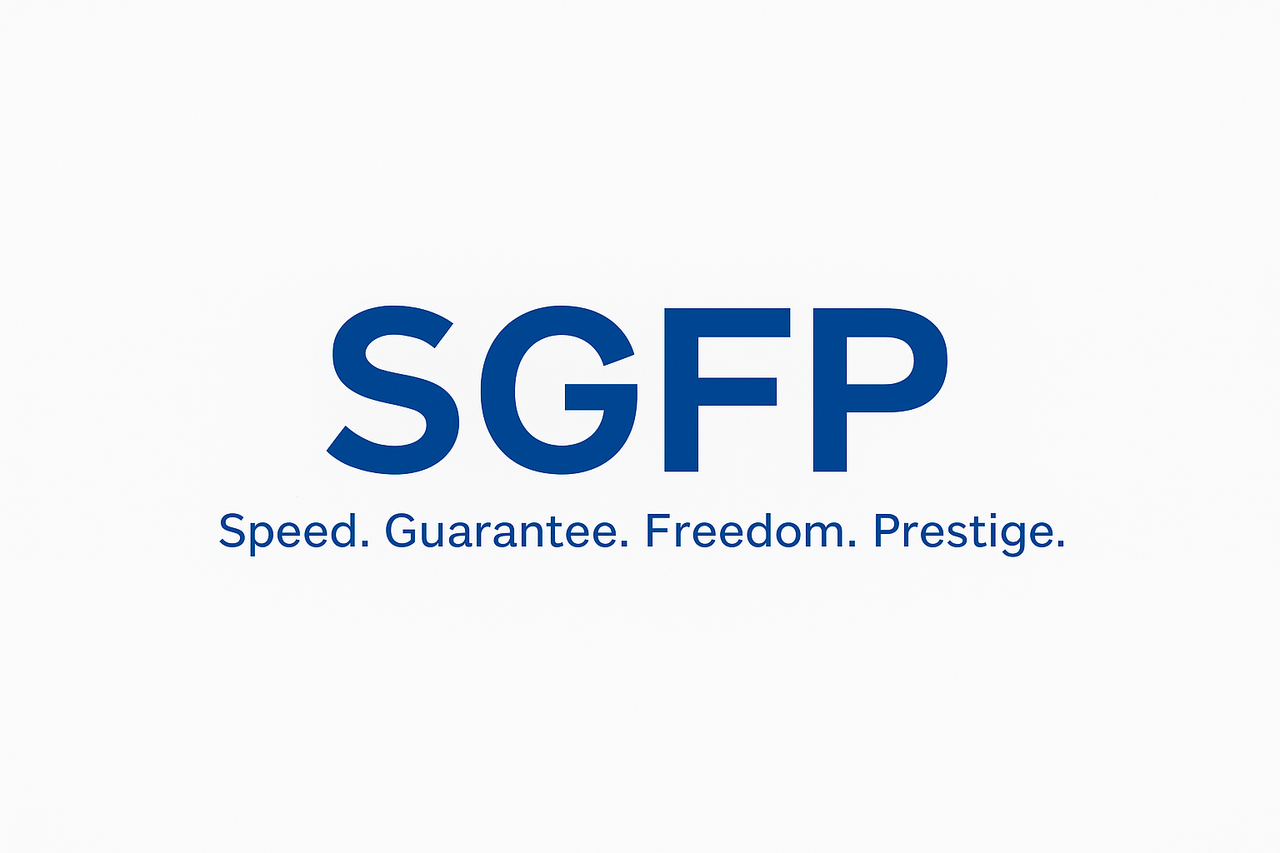 Logo SGFP_ Rychlost, Záruka, Svoboda, Prestige.png