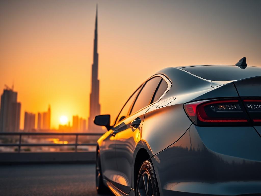 A high resolution close up shot of a modern car