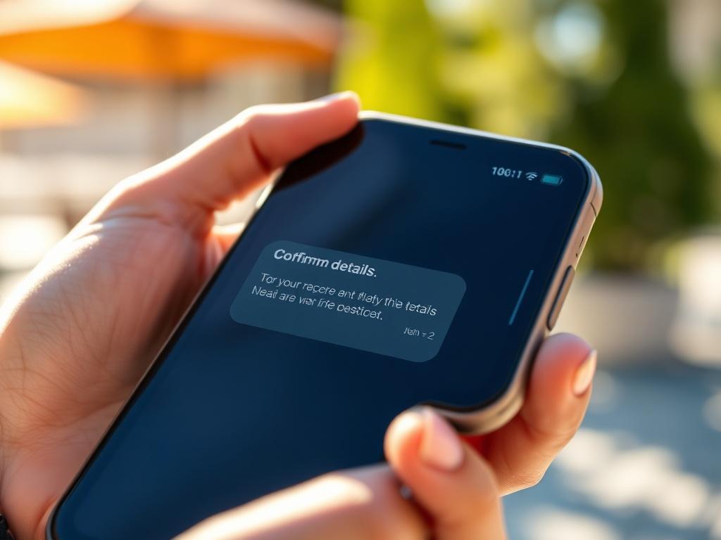 A close up shot of a phone in someone's hand,