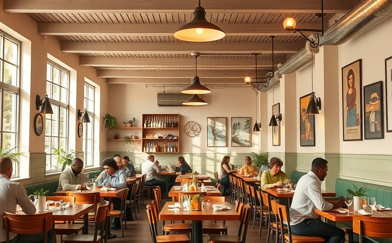 Warm restaurant interior