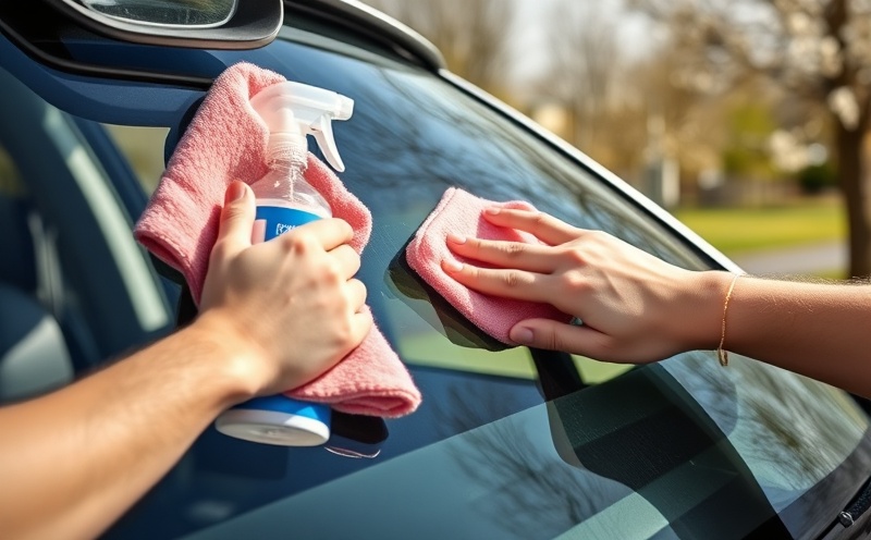 Professional windshield cleaning in spring