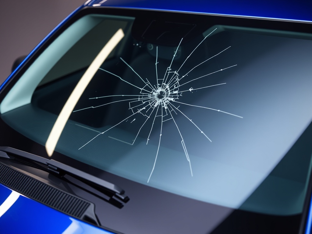 Subaru Crosstrek windshield with chip and crack damage that needs repair