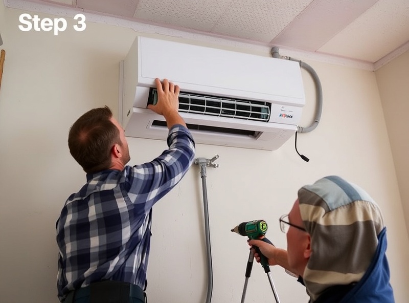 Consultation with customer about AC placement