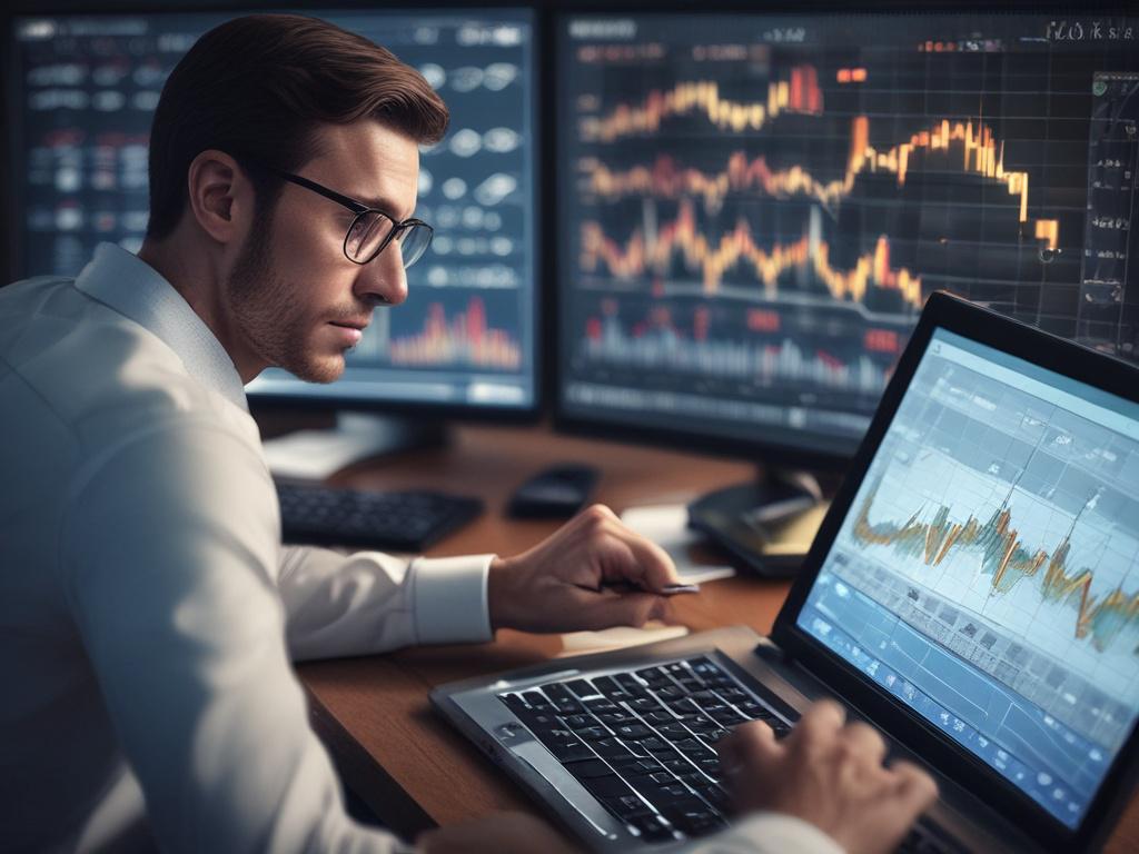 A high resolution close up image of a financial investor