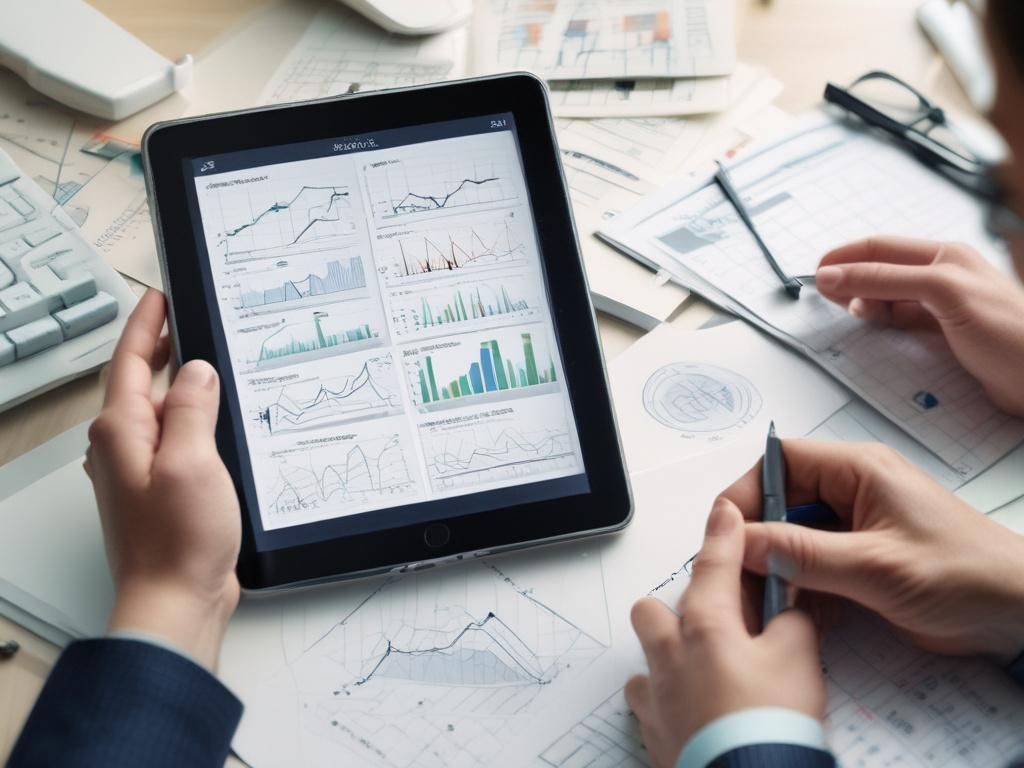 A high resolution close up image of a financial advisor