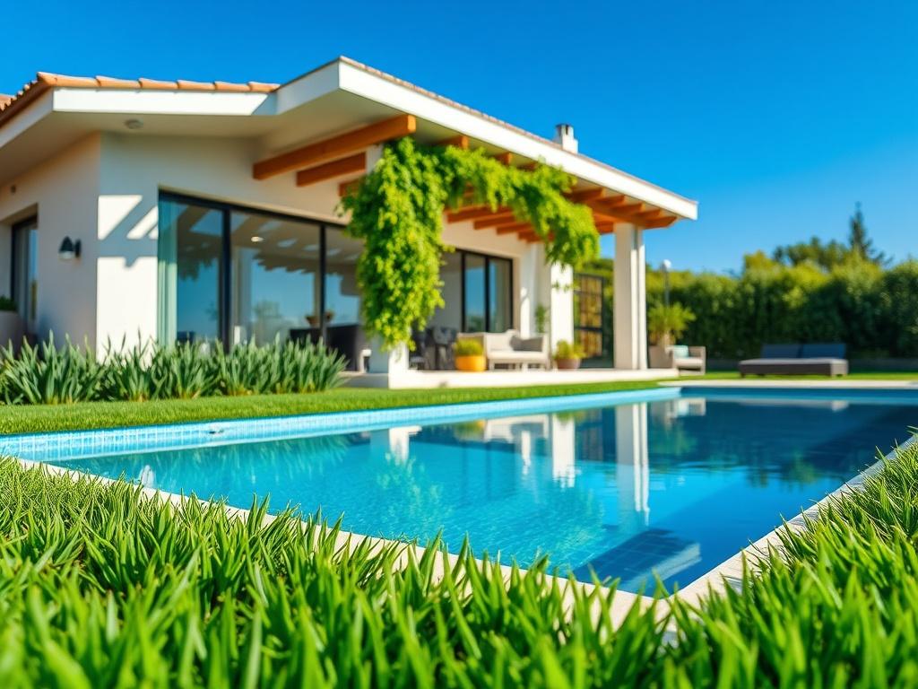 A hyper realistic close up image of a modern chalet
