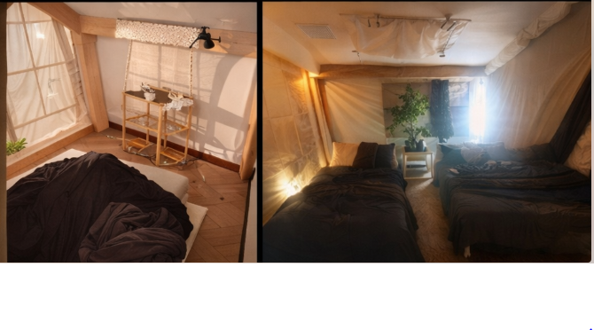 Glamping setup aan het Gardameer met tenten en pop-up tent