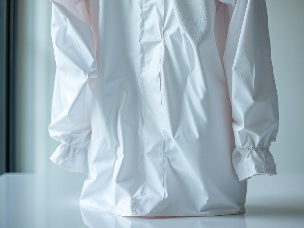 A close up shot of a protective clothing garment, such
