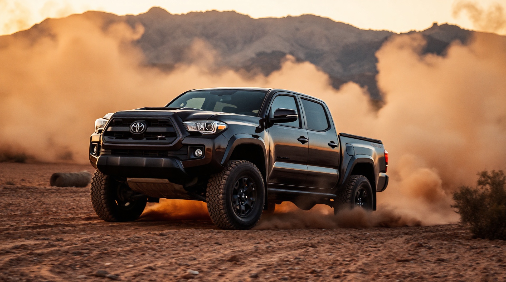 Off-road truck action