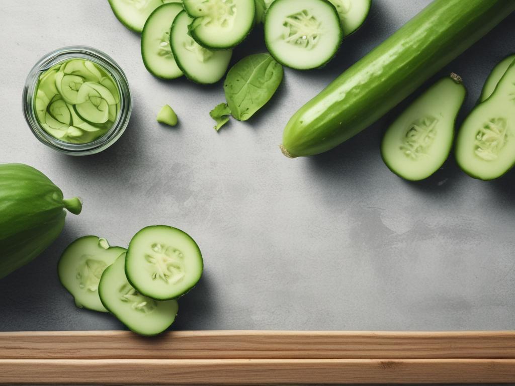 fresh cucumbers, healthy snacks, salad ingredients