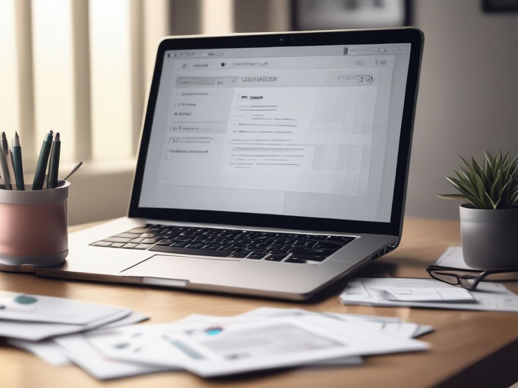 A detailed close up of a professional workspace featuring a