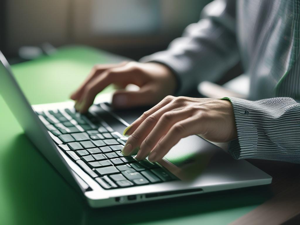 A close up image of a person typing an appeal