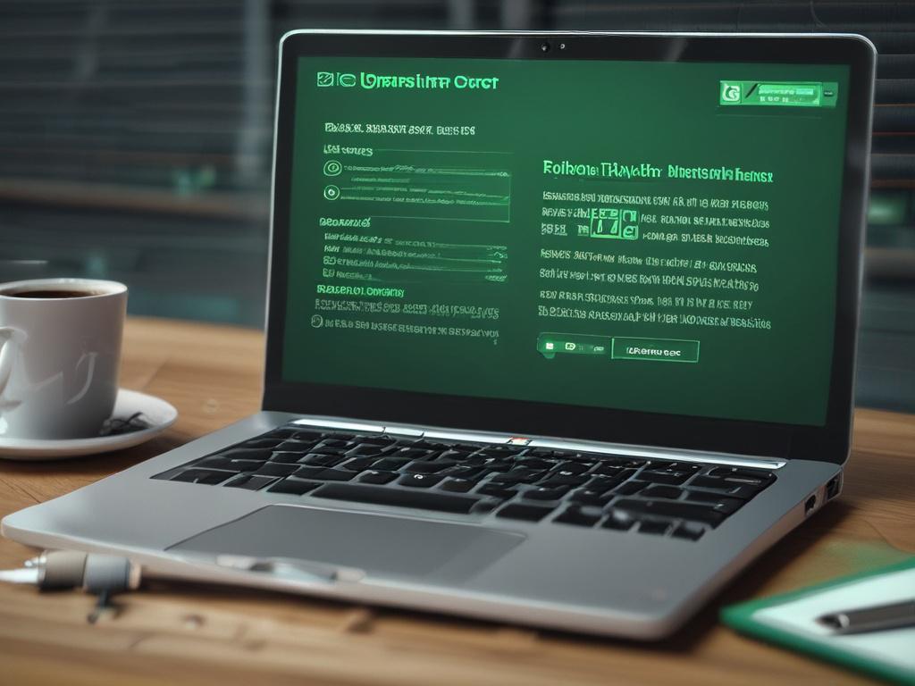 A close up of a laptop screen displaying an open