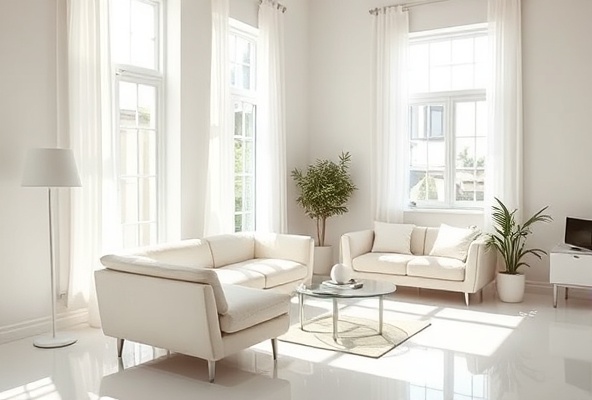 Bright, clean modern home interior