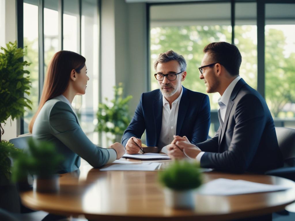 A close up shot of a financial advisor discussing plans