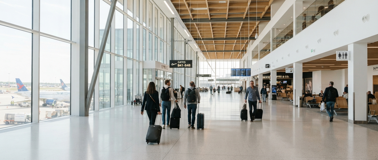 Modern airport terminal