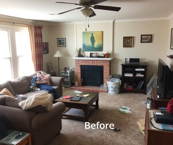 Living Room Before Cleaning