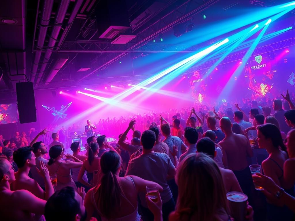 An exciting nightlife event featuring a renowned DJ performing on