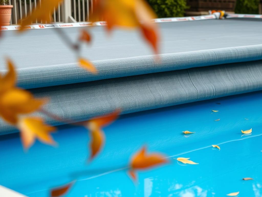 A close up shot of a pool being prepared for