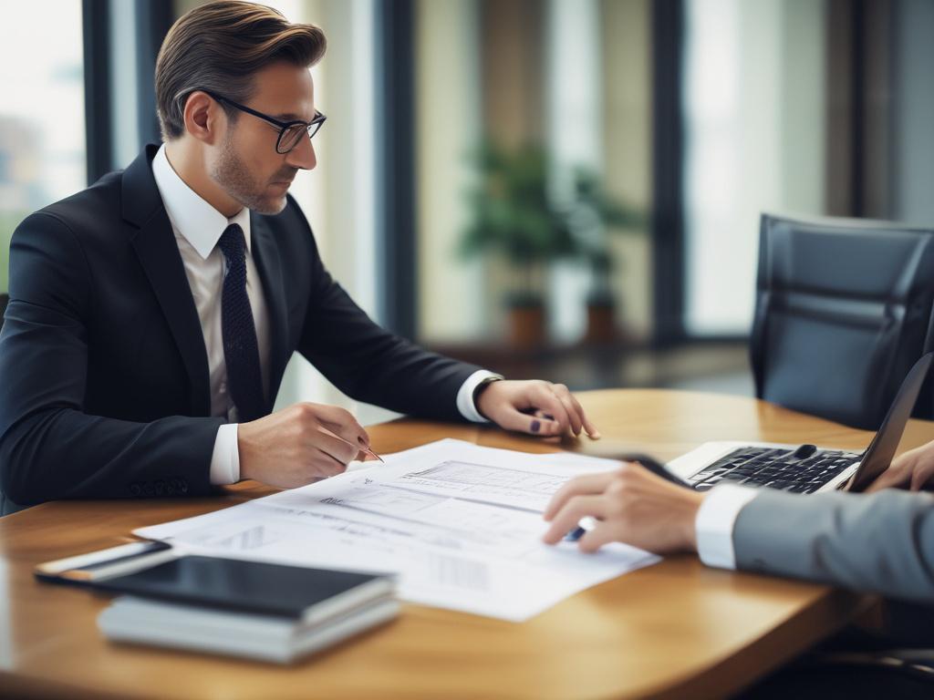 close up of an investment consultant explaining strategies to a