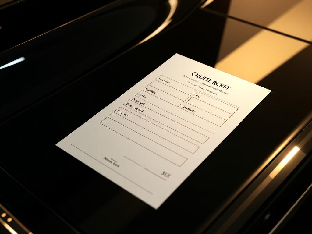 A luxurious high resolution image showing an elegant quote request