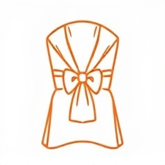 Stylish chair covers icon