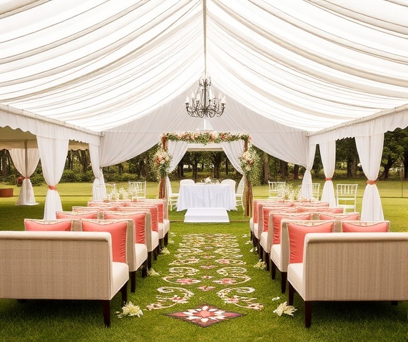 Wedding ceremony setup