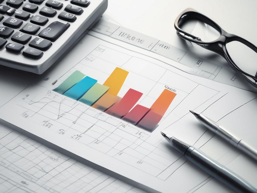 a clean and minimalistic composition with a simple financial chart