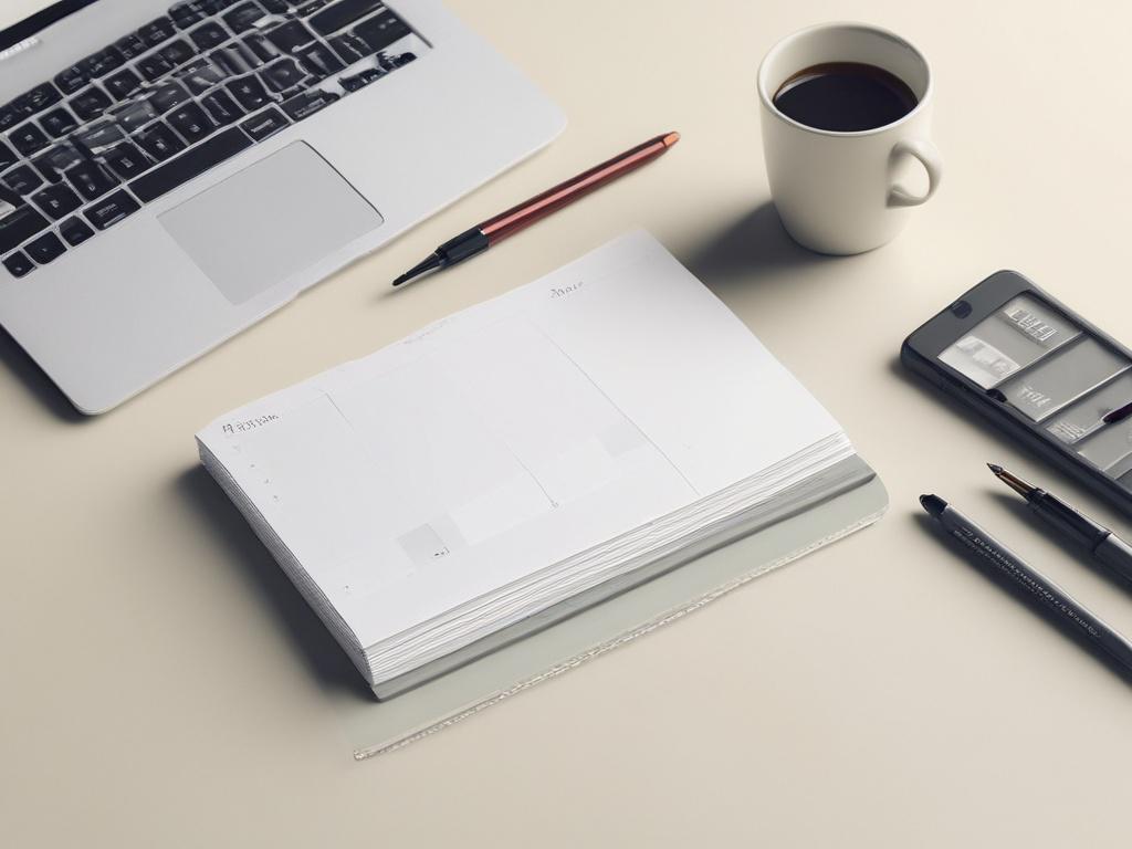 a high resolution image of a minimalist budget planner on