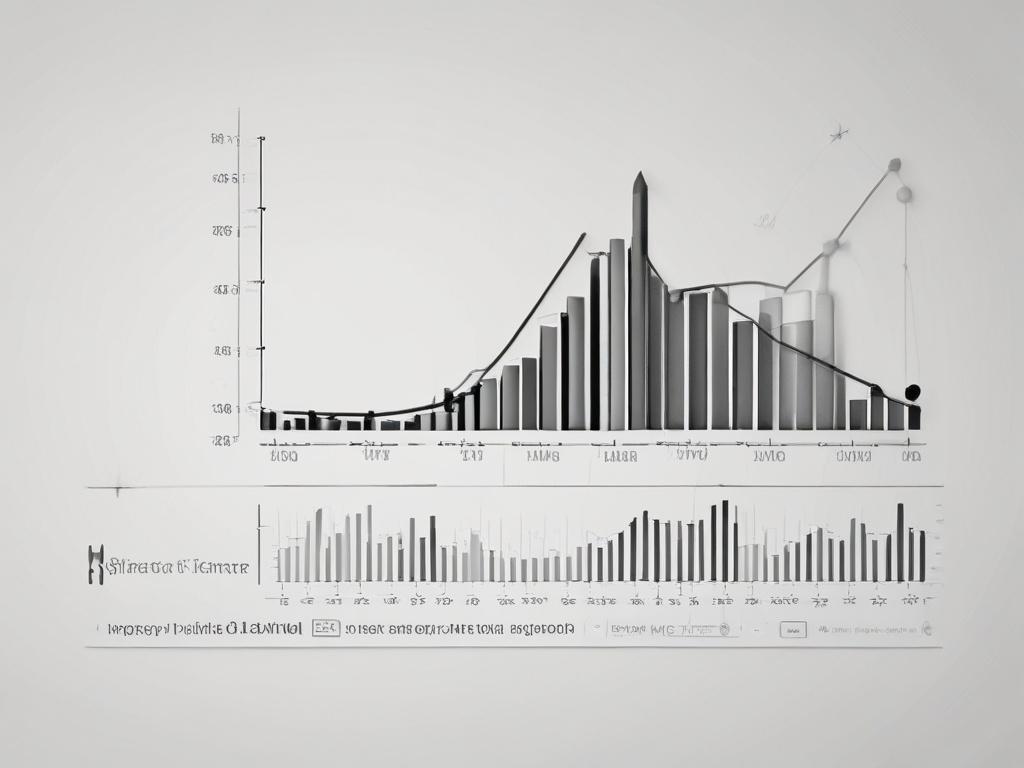 a minimalist image showing a risk versus return graph on